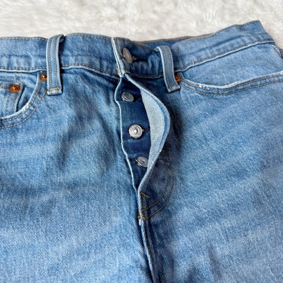 Levi’s Woman Blue High Rise Wedgie Straight Ankle Jeans US30 Classic Preppy - Picture 5 of 12